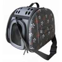 Ibiyaya складная сумка-переноска для собак и кошек до 6 кг серая в цветочек