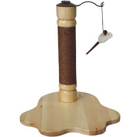 PetHouse LUX I когтеточка с игрушкой сизаль дерево 40х40х45 см YS73272