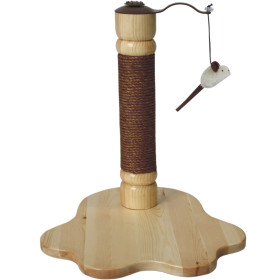 PetHouse LUX I когтеточка с игрушкой сизаль дерево 40х40х45 см YS73272