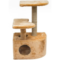 RedPlastic Когтеточка домик ЧИП угловой со ступенькой 48*54*72 РТ-8347