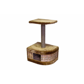 TRIOL Домик-когтеточка "Лоза" угловой с полкой 45,5*35,5*72,5 см