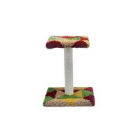 Zoom Когтеточка "Арлекин" квадратная с полкой 39*39*h51 ТМ 