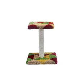 Zoom Когтеточка "Арлекин" квадратная с полкой 39*39*h51 ТМ 