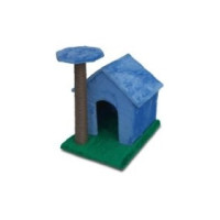 ЗООМАРК Домик- когтеточка "изба" для кошек (мех) 35*45*50 см 