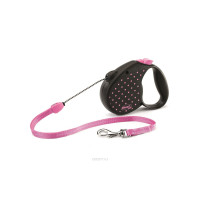 FLEXI Рулетка Color M (до 20 кг) трос 5 м розовая