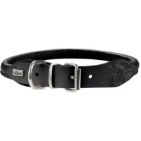Hunter ошейник для собак Round & Soft Elk 37/6 (30-33 см), черный, кожа лося
