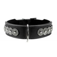 Hunter ошейник для собак Basic Rom 55 (41-49 см) 3,9 см, натуральная кожа, черный