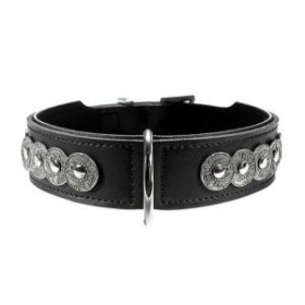 Hunter ошейник для собак Basic Rom 55 (41-49 см) 3,9 см, натуральная кожа, черный