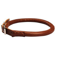 Каскад Ошейник кожаный "Элита" круглый шов наружу Ø 10 мм, обхват шеи 40-47 см