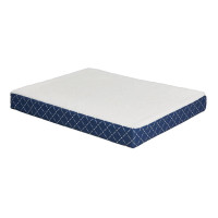 MidWest лежанка ортопедическая двусторонняя флис/текстиль синяя 61 х 46 см