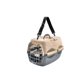 Переноска для животных "Спутник-ZooM" с мет.дверцей+наплеч.рем+миска до 12кг, 33*49*32см