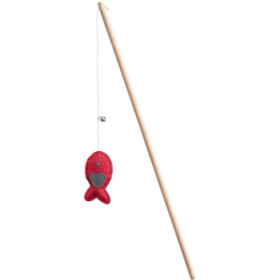 Hunter Smart игрушка для кошек "Дразнилка рыбка", текстиль красная, зеленая