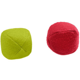 Hunter игрушка для кошек "Мячики" текстиль красная, св. зеленая