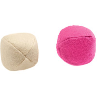 Hunter игрушка для кошек "Мячики" текстиль кремовая, розовая