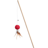 Hunter Smart игрушка для кошек "Дразнилка мячик", текстиль красная, зеленая