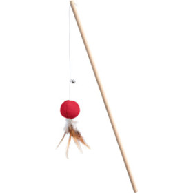 Hunter Smart игрушка для кошек "Дразнилка мячик", текстиль красная, зеленая