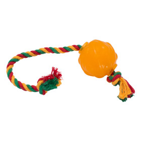 Doglike Игрушка для собак "Мяч Космос с канатом и этикеткой"