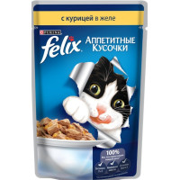 Феликс консервы для кошек с курицей в желе 85 гр. 