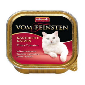 Animonda Консервы VOM FEINSTEN for castrated cats  с индейкой и томатами 100г