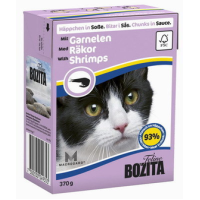 Bozita консервы кусочки в соусе для кошек с креветками Тетра Пак, 370 гр.