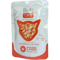Brit Care влажный корм для кошек с курицей и сыром 80 гр.
