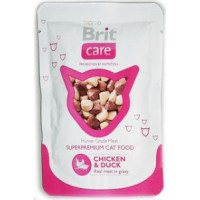 Brit Care влажный корм для кошек курица и утка 80 гр.