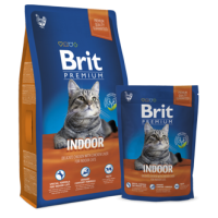 Brit Premium Cat Indoor сухой корм для домашних кошек с курицей в соусе из куриной печени