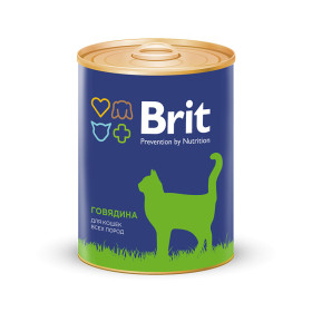 Brit Premium Cat BEEF консервы для кошек с говядиной 340 гр.