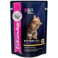 Eukanuba Cat пауч корм для котят курица в соусе 85 гр.