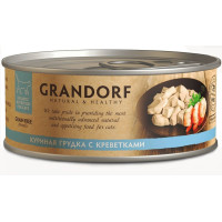 Grandorf Консервы для кошек Куриная грудка с креветками 70гр. Грандорф