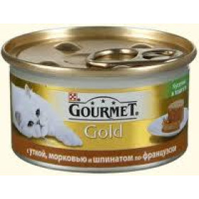 Гурмет Gold для кошек утка морковь шпинат 