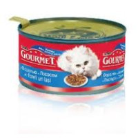 Гурмет консервы для кошек кусочки лосося и форели