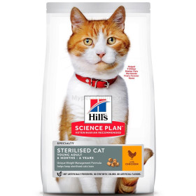 HILLS SP Adult Cat Sterilised сухой корм для стерилизованных кошек до 6 лет с курицей