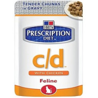 HILLS PD C/D multicare пауч корм для кошек с урологическим синдромом курица 85 гр.