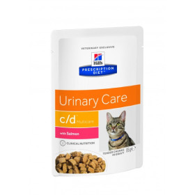 HILLS PD C/D multicare пауч для кошек с урологическим синдромом, лосось, 85 гр.
