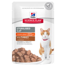 HILLS SP влажный корм для стерилизованных кошек до 6 лет индейка 85 гр 