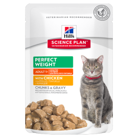 HILLS SP влажный корм для взрослых кошек идеальный вес курица пауч 85 гр.