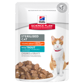 HILLS SP влажный корм для взрослых стерилизованных кошек форель 85 гр 