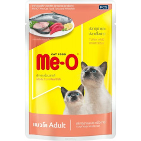Me-O пауч в желе для кошек Тунец Белая рыба 80 гр