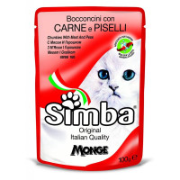 SIMBA Cat Pouch паучи для кошек мясо с горохом  100 гр.