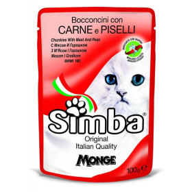 SIMBA Cat Pouch паучи для кошек мясо с горохом  100 гр.