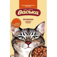 Васька пауч  для взрослых кошек желе ягненок