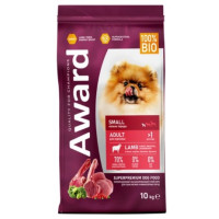 Award Dog для взрослых собак мелких и миниатюрных пород с ягненком и индейкой с добавлением брокколи и брусники
