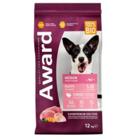 Award Dog  для щенков от 1 мес, беременных и кормящих сук средних пород с индейкой и курицей морковью и черной смородиной