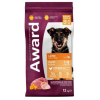 Award Dog для щенков от 1 месяца крупных пород с курицей и индейкой с тыквой и шиповником