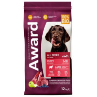 Award Dog для всех щенков от 1 месяца с ягненком индейкой яблоком и черникой