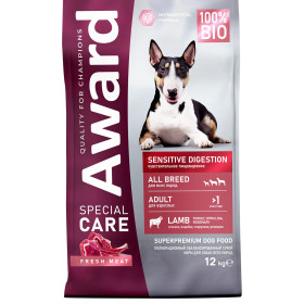 Award Dog Adult SPECIAL CARE Sensitive Digestion для взрослых собак всех пород с чувствительным пищеварением со свежим мясом ягненка