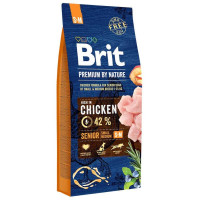 Brit Premium by Nature Senior S+M Корм для пожилых собак мелких и средних пород 