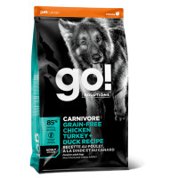GO! Solutions Dog беззерновой для взрослых собак всех пород 4 вида мяса: индейка, курица, лосось, утка