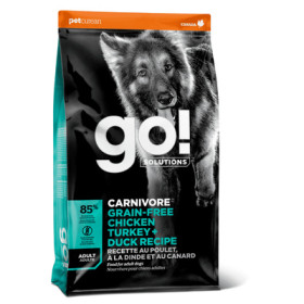 GO! Solutions Dog беззерновой для взрослых собак всех пород 4 вида мяса: индейка, курица, лосось, утка